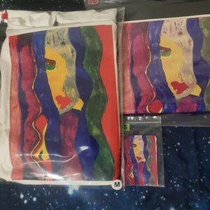 Art Portrait Graphic Design T-Shirt + Stickers